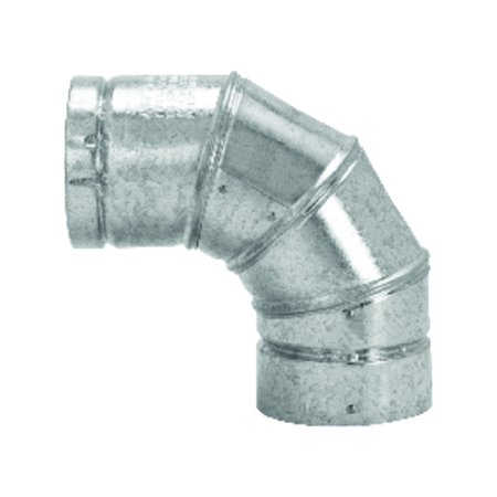 SELKIRK 3 in. D X 3 in. D Adjustable 90 deg Aluminum Stove Pipe Elbow 183230
